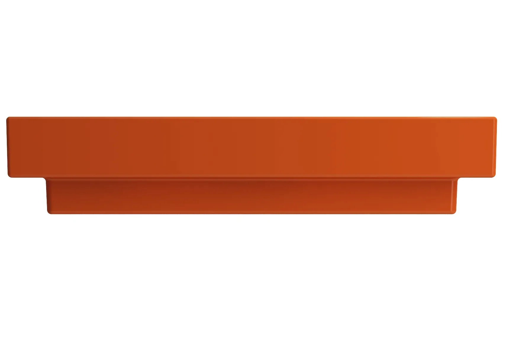 BOCCHI Scala 32" Rectangle Wallmount Fireclay Bathroom Sink, Orange, 3 Faucet Hole, 1078-012-0127