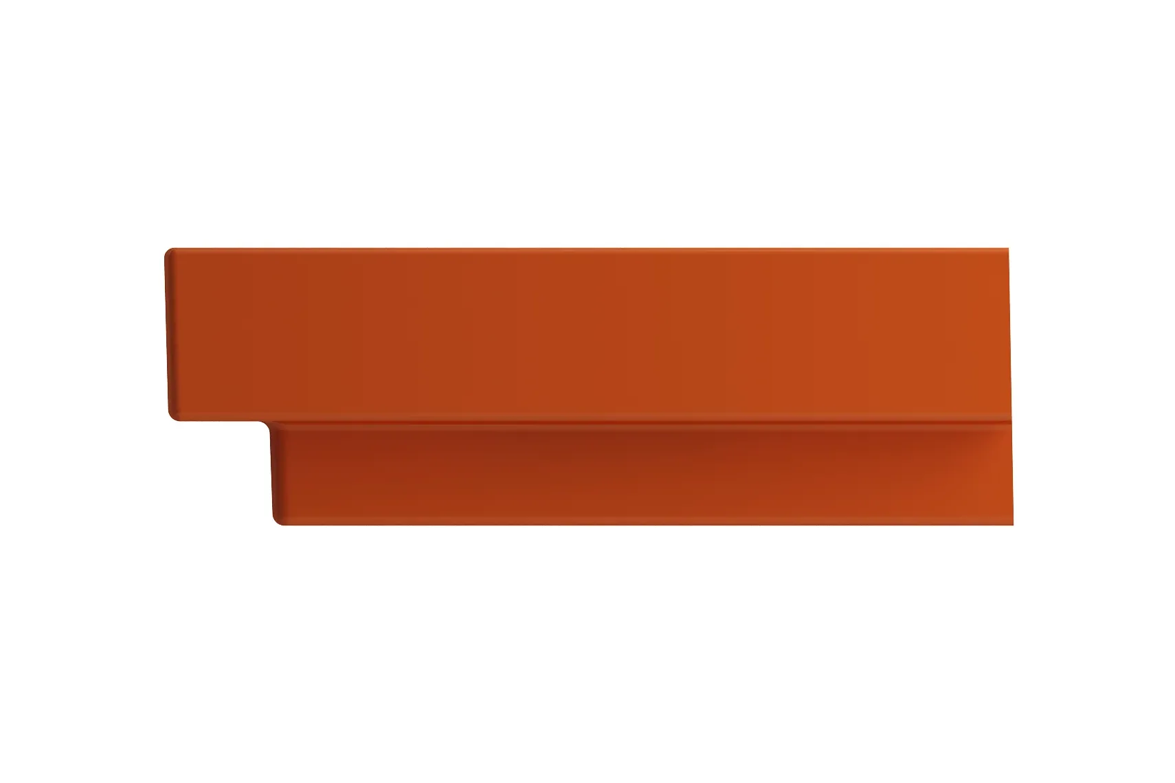 BOCCHI Scala 32" Rectangle Wallmount Fireclay Bathroom Sink, Orange, 3 Faucet Hole, 1078-012-0127