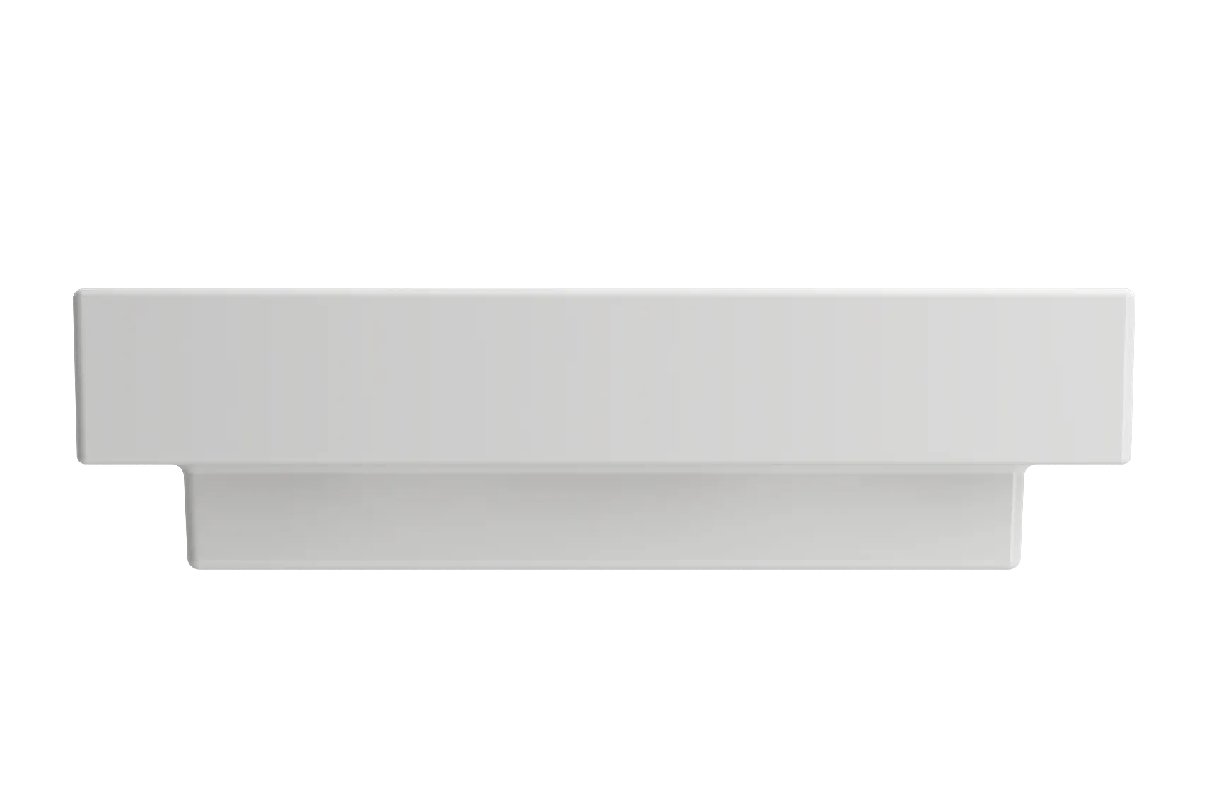 BOCCHI Scala 24" Rectangle Wallmount Fireclay Bathroom Sink, White, Single Faucet Hole, 1077-001-0126
