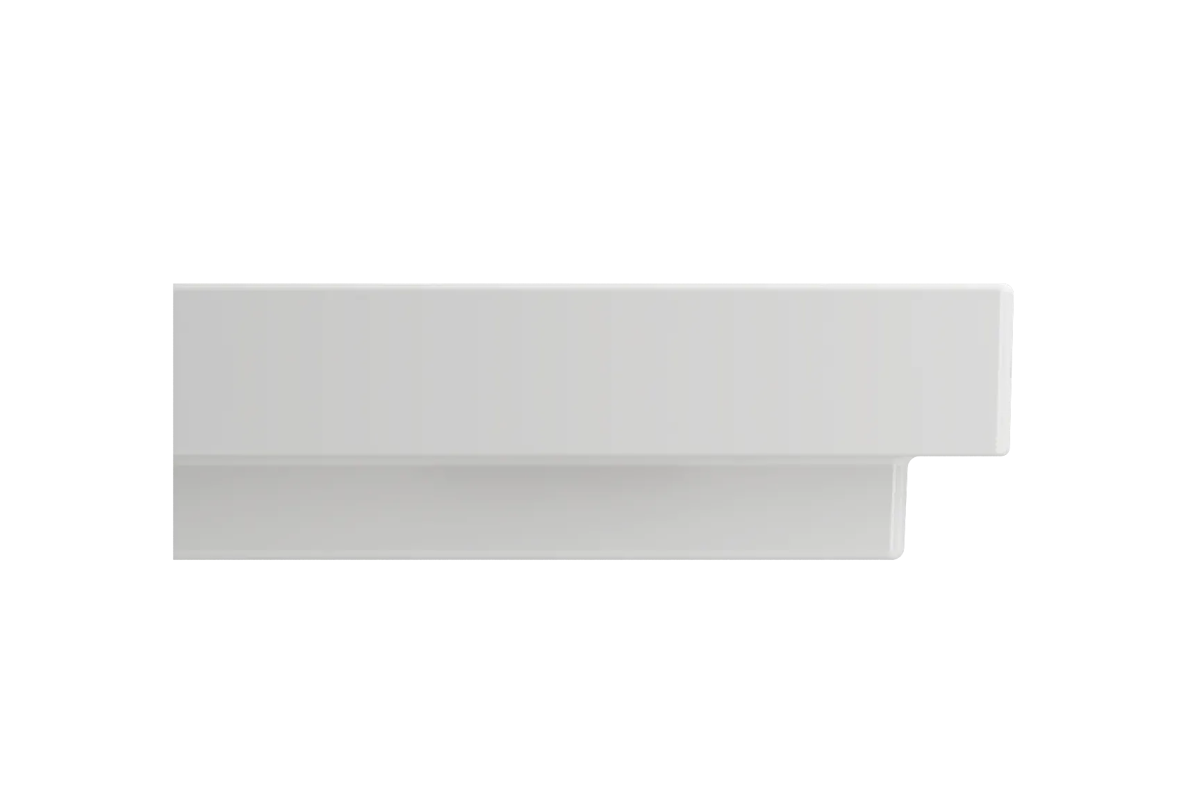 BOCCHI Scala 24" Rectangle Wallmount Fireclay Bathroom Sink, White, Single Faucet Hole, 1077-001-0126
