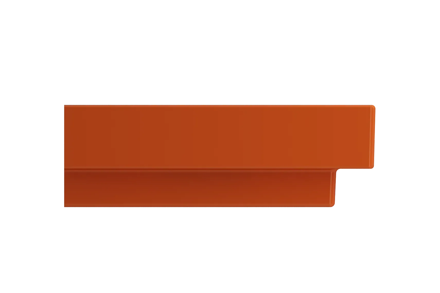 BOCCHI Scala 24" Rectangle Wallmount Fireclay Bathroom Sink, Orange, 3 Faucet Hole, 1077-012-0127