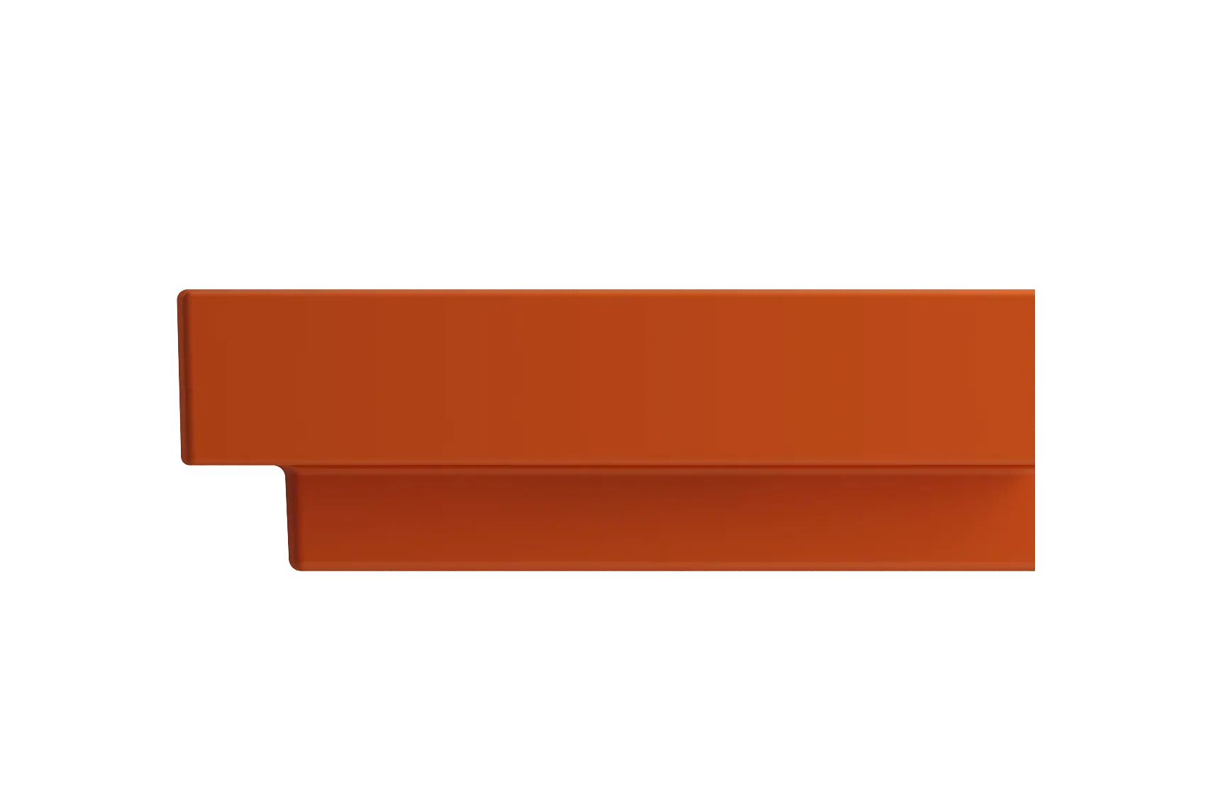 BOCCHI Scala 24" Rectangle Wallmount Fireclay Bathroom Sink, Orange, 3 Faucet Hole, 1077-012-0127
