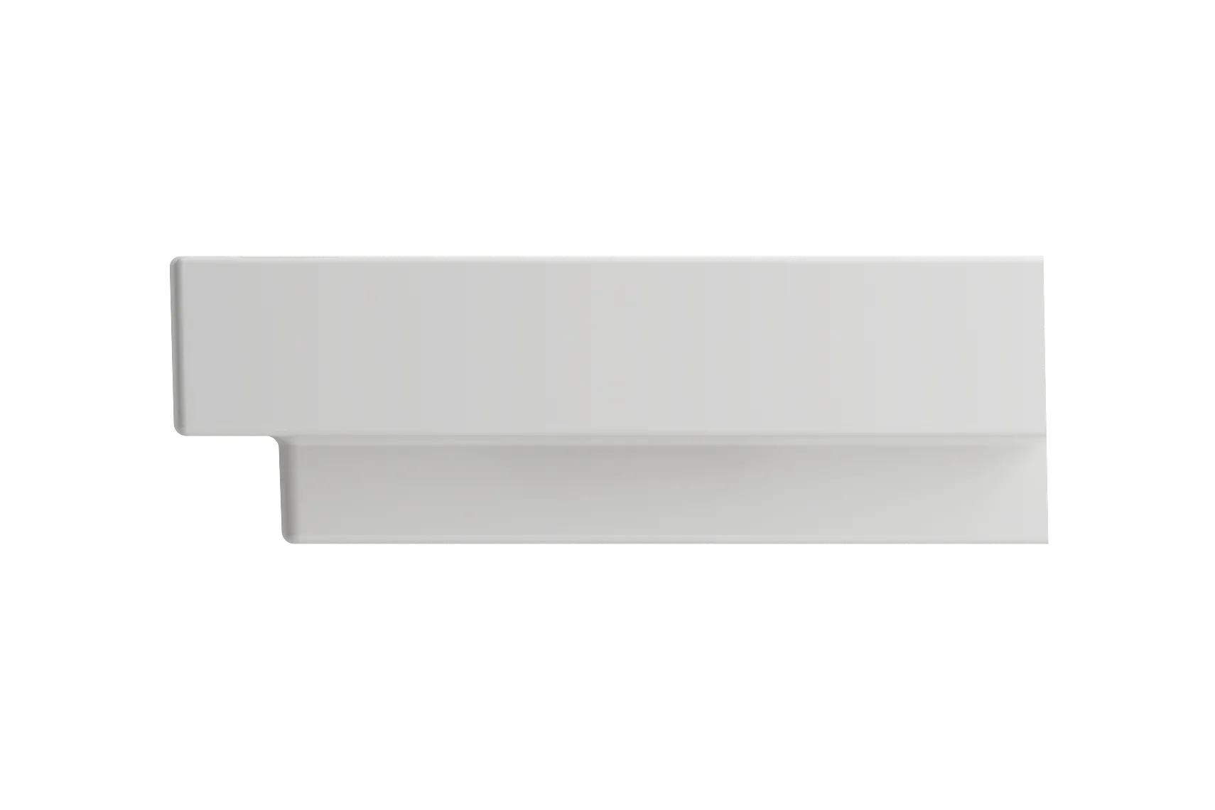 BOCCHI Scala 32" Rectangle Wallmount Fireclay Bathroom Sink, White, 3 Faucet Hole, 1078-001-0127