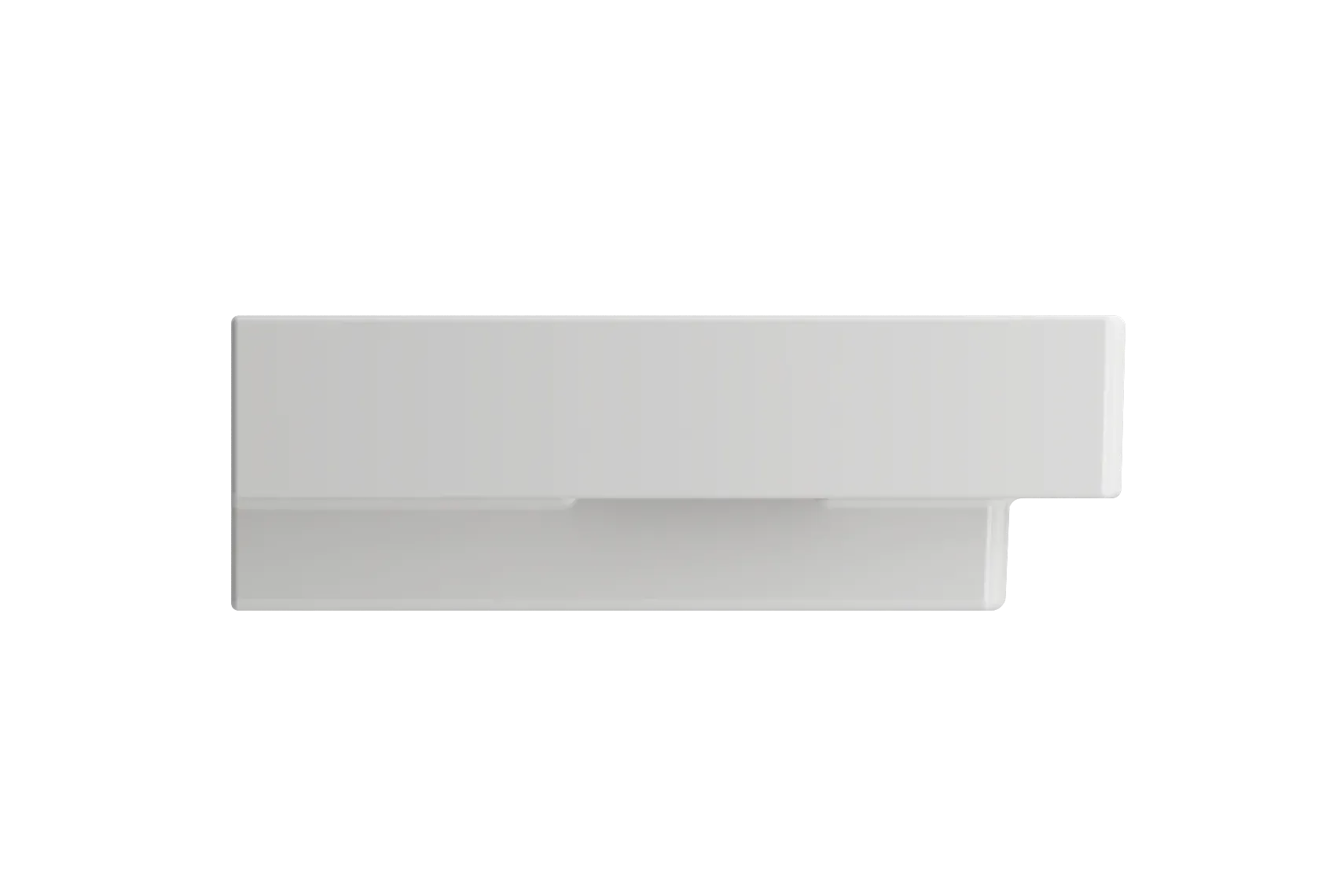 BOCCHI Scala 40" Rectangle Wallmount Fireclay Bathroom Sink, White, Single Faucet Hole, 1079-001-0126