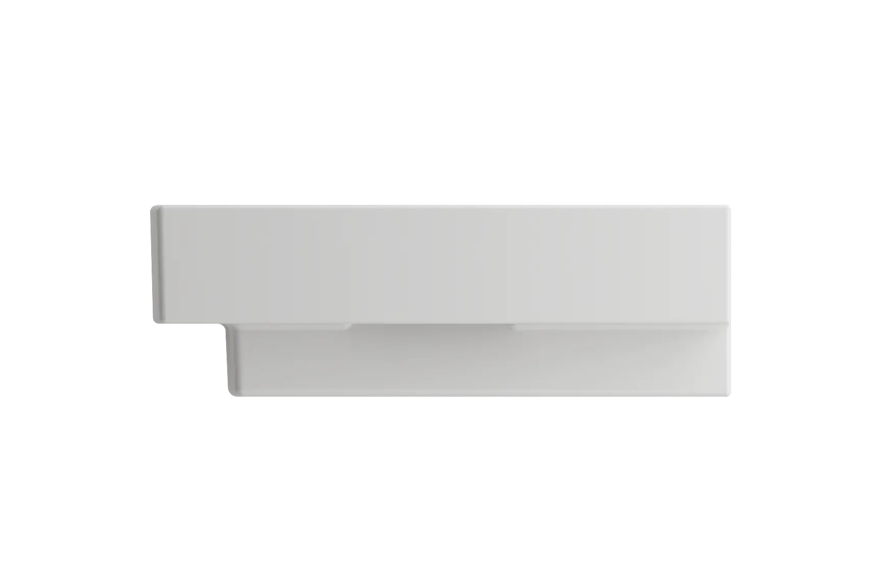 BOCCHI Scala 40" Rectangle Wallmount Fireclay Bathroom Sink, White, Single Faucet Hole, 1079-001-0126