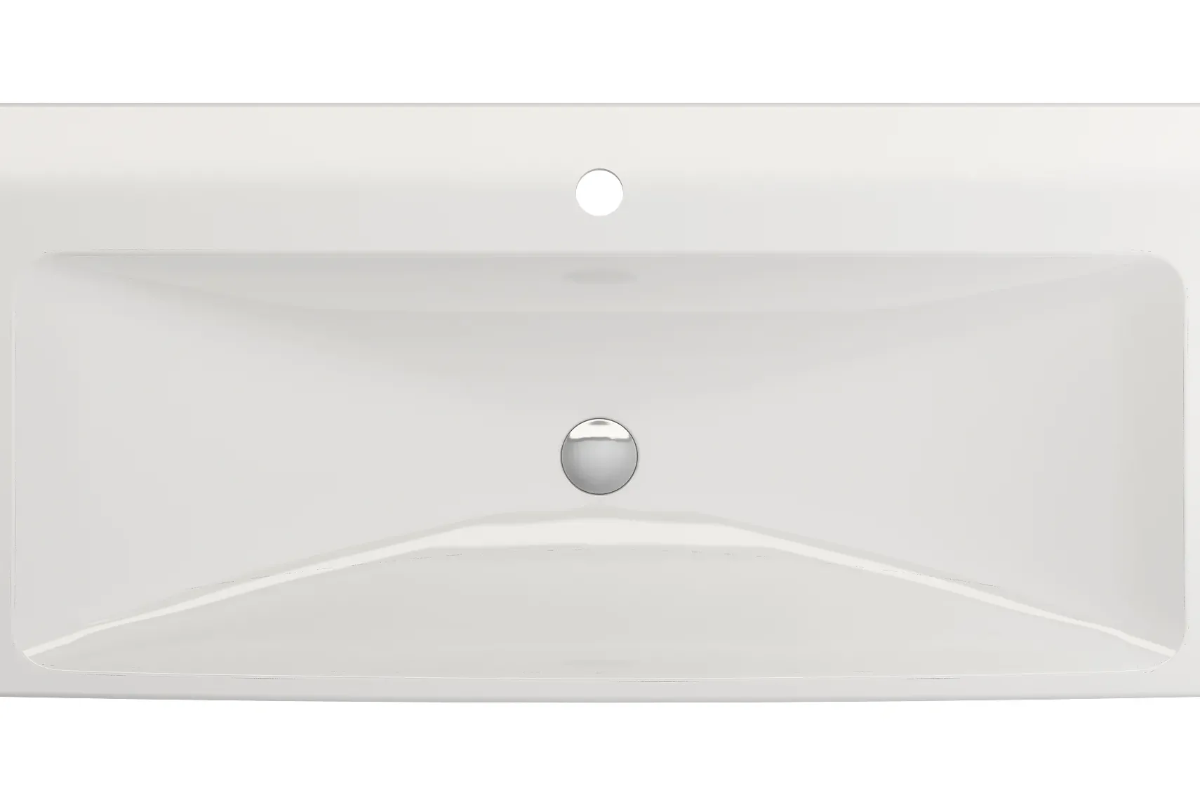 BOCCHI Scala 40" Rectangle Wallmount Fireclay Bathroom Sink, White, Single Faucet Hole, 1079-001-0126