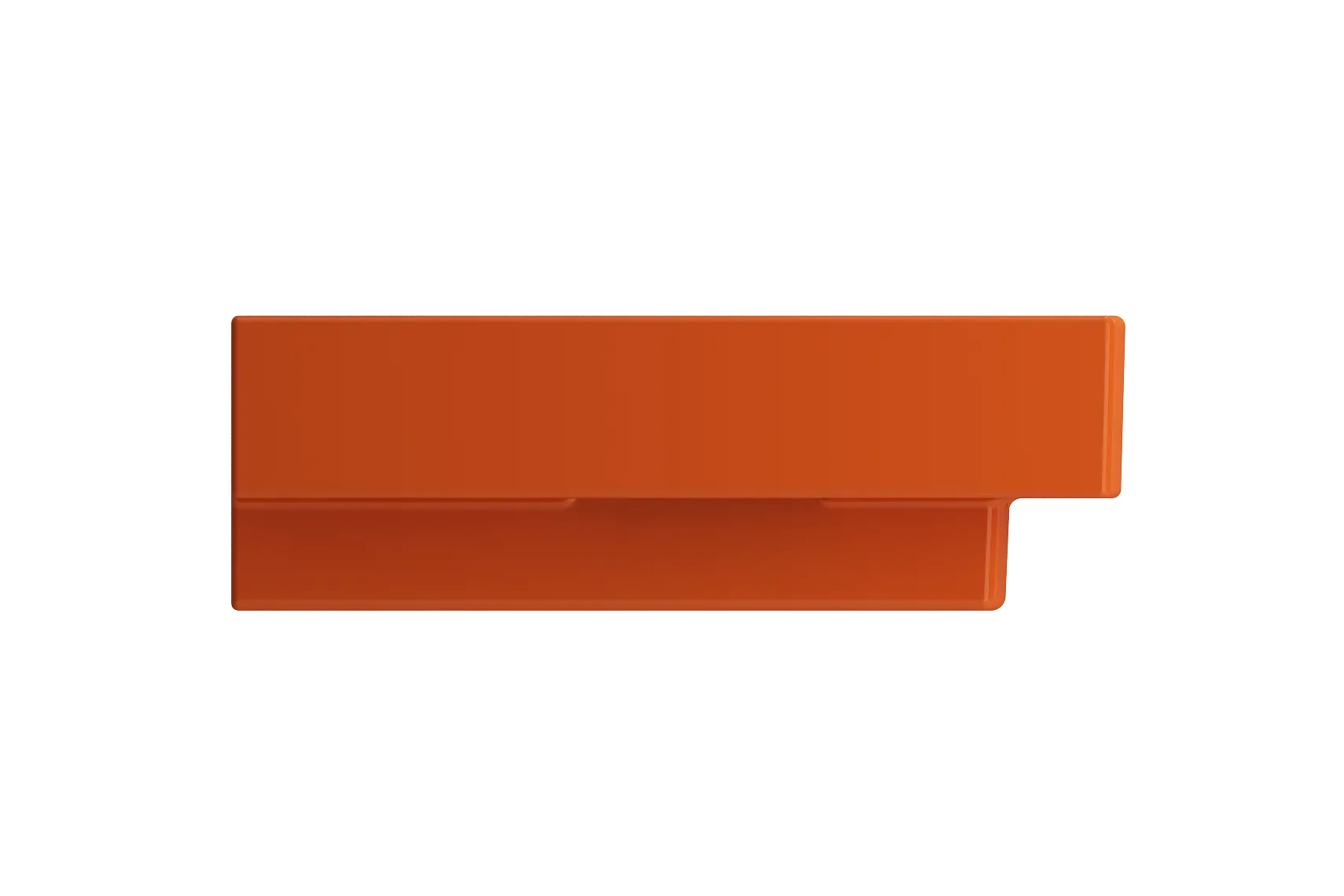 BOCCHI Scala 40" Rectangle Wallmount Fireclay Bathroom Sink, Orange, Single Faucet Hole, 1079-012-0126