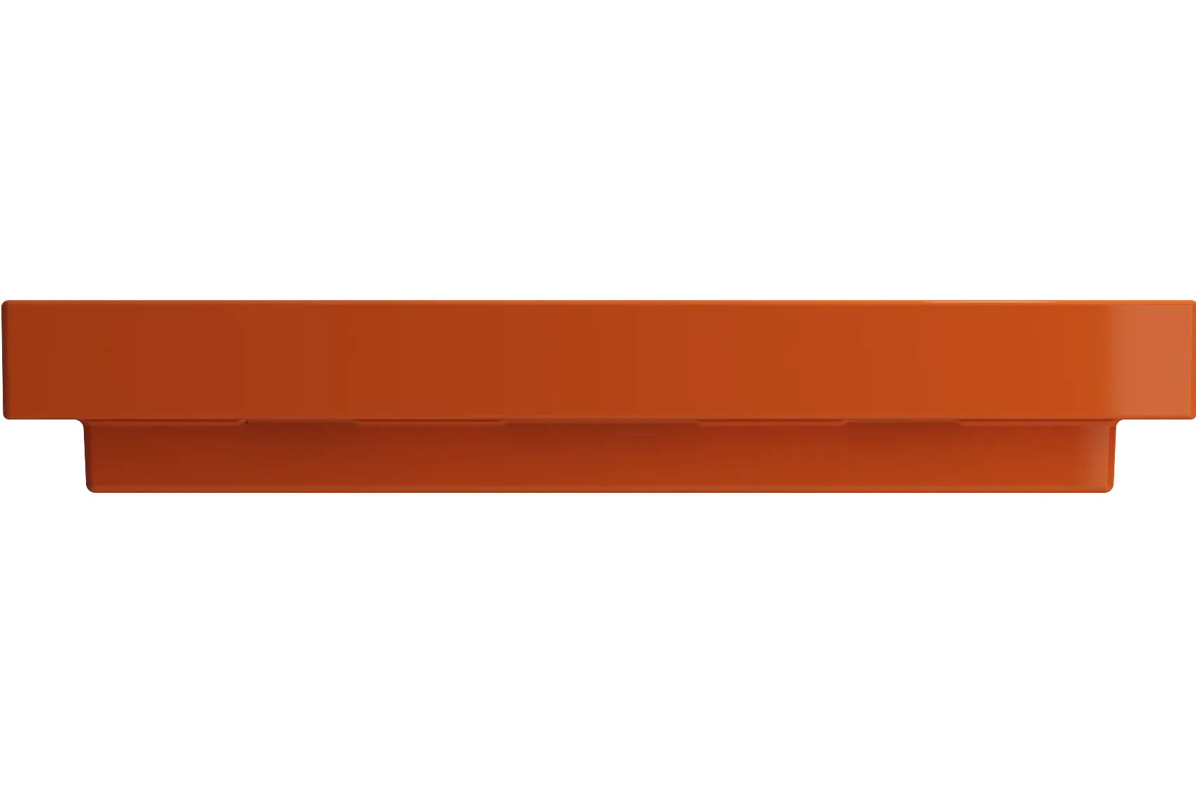 BOCCHI Scala 40" Rectangle Wallmount Fireclay Bathroom Sink, Orange, Single Faucet Hole, 1079-012-0126
