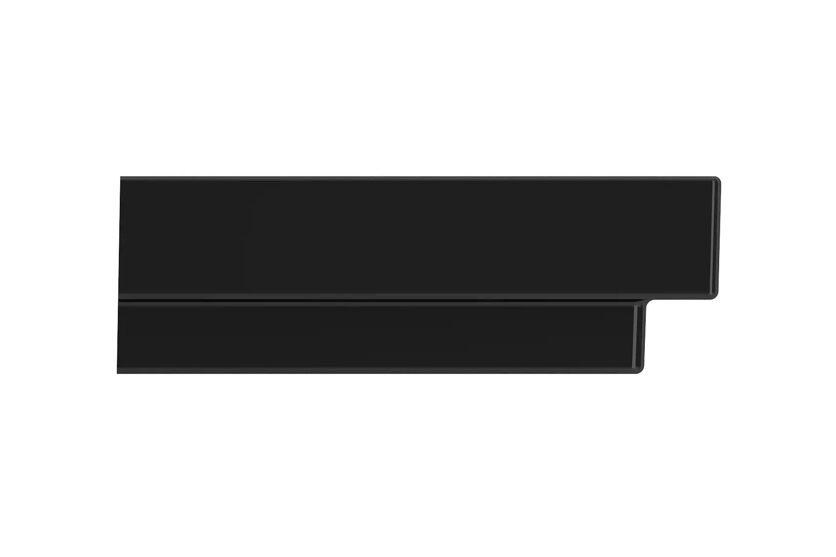BOCCHI Scala 32" Rectangle Wallmount Fireclay Bathroom Sink, Black, Single Faucet Hole, 1078-005-0126