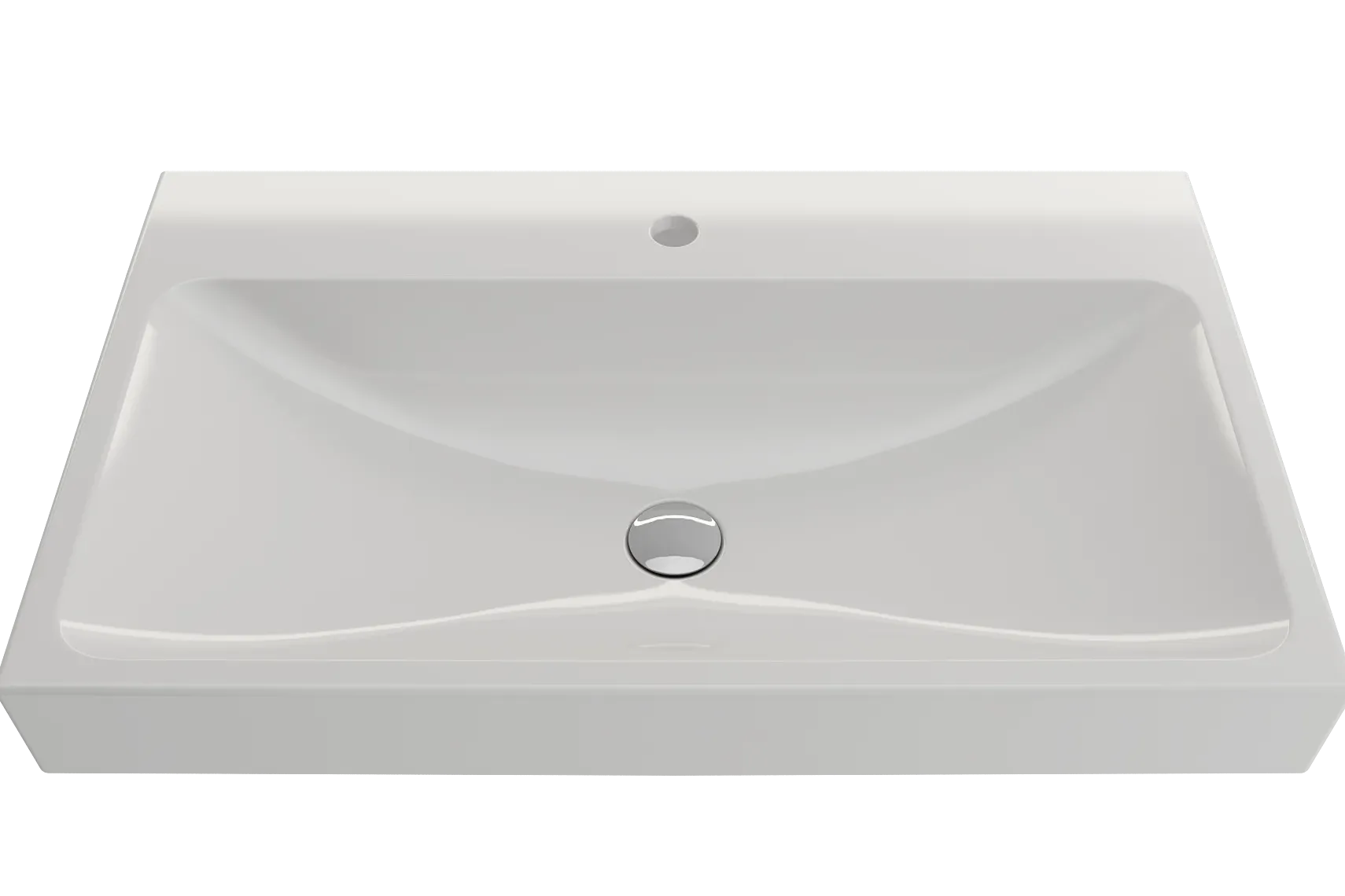 BOCCHI Scala 32" Rectangle Wallmount Fireclay Bathroom Sink, White, Single Faucet Hole, 1078-001-0126