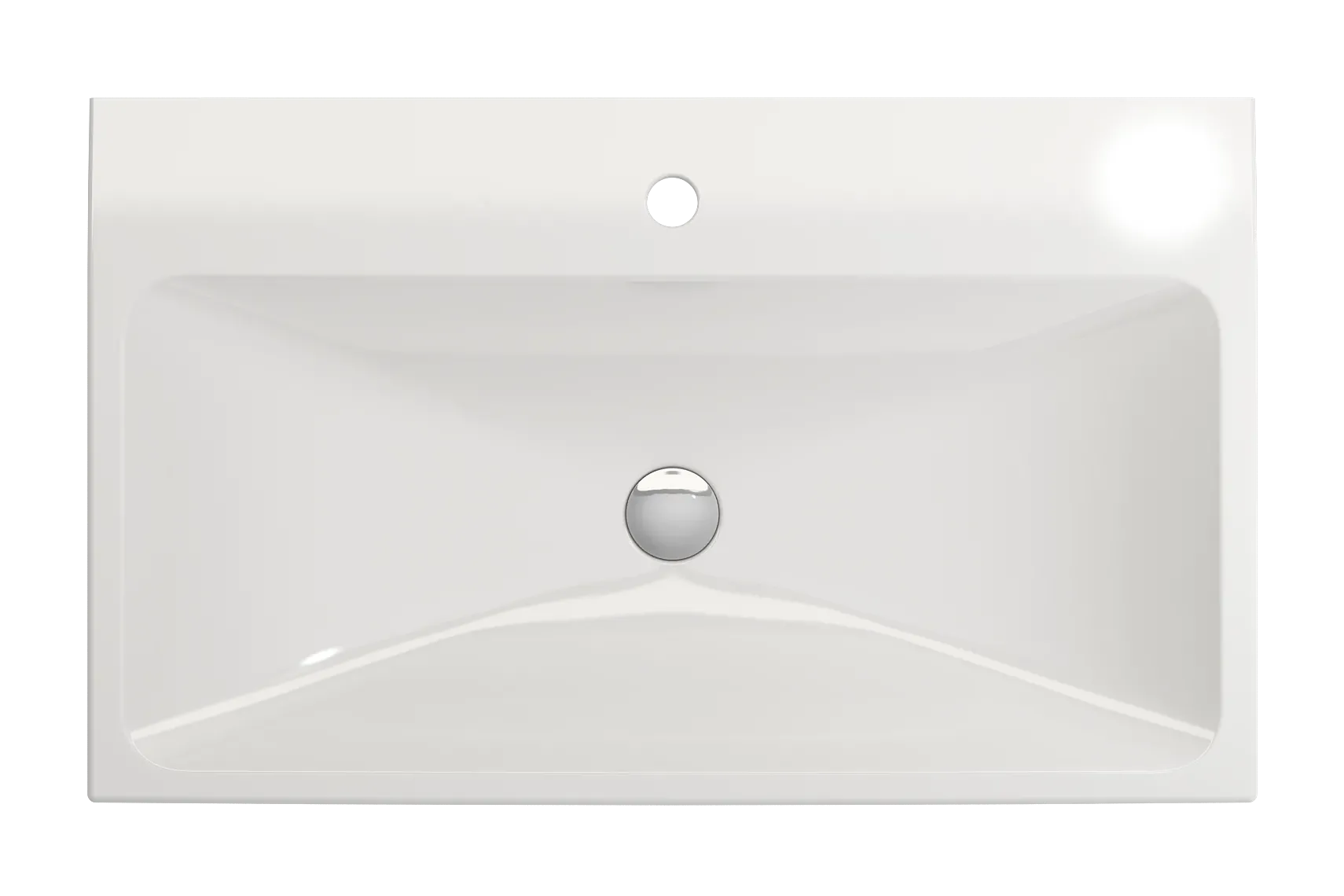 BOCCHI Scala 32" Rectangle Wallmount Fireclay Bathroom Sink, White, Single Faucet Hole, 1078-001-0126