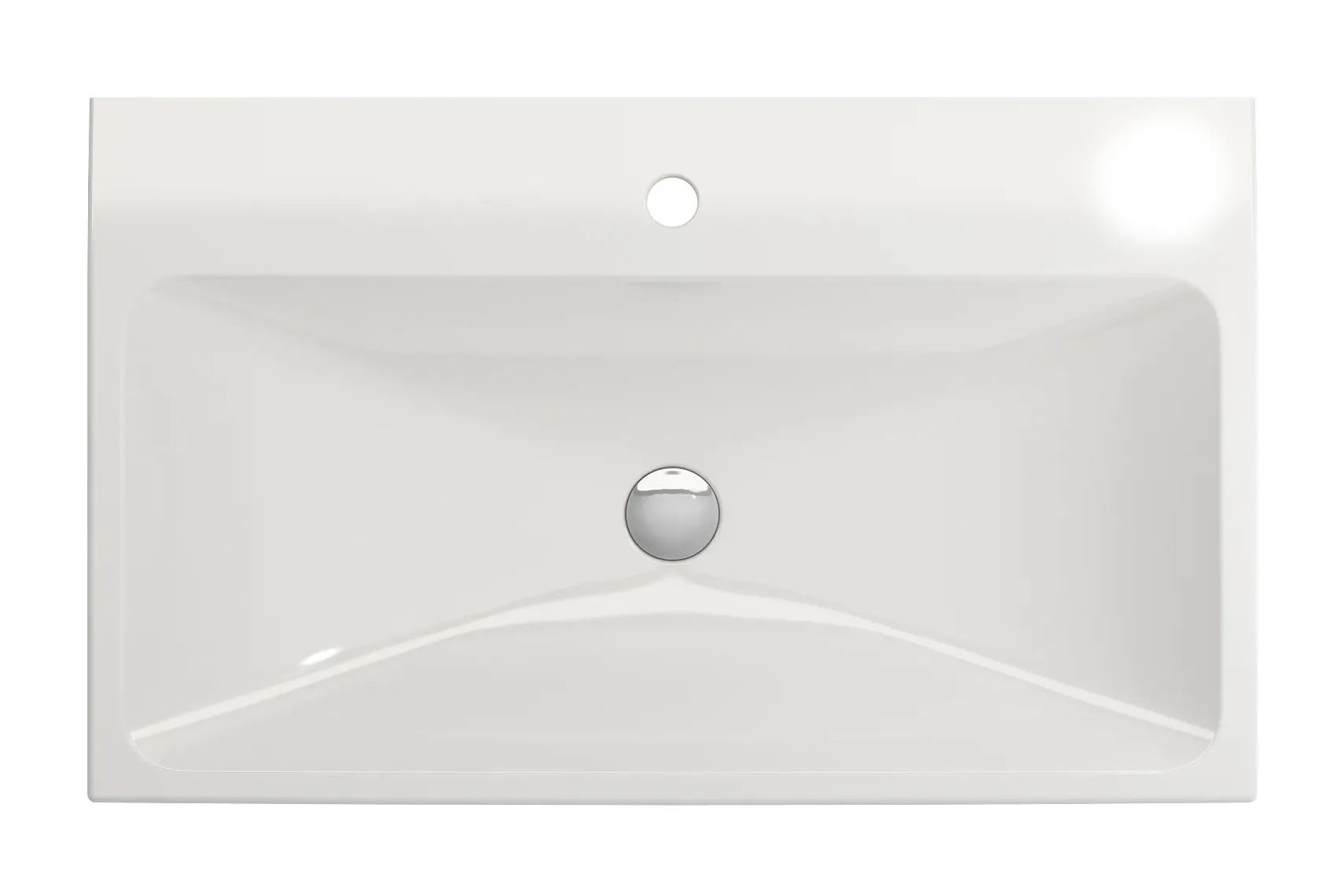 BOCCHI Scala 32" Rectangle Wallmount Fireclay Bathroom Sink, White, Single Faucet Hole, 1078-001-0126