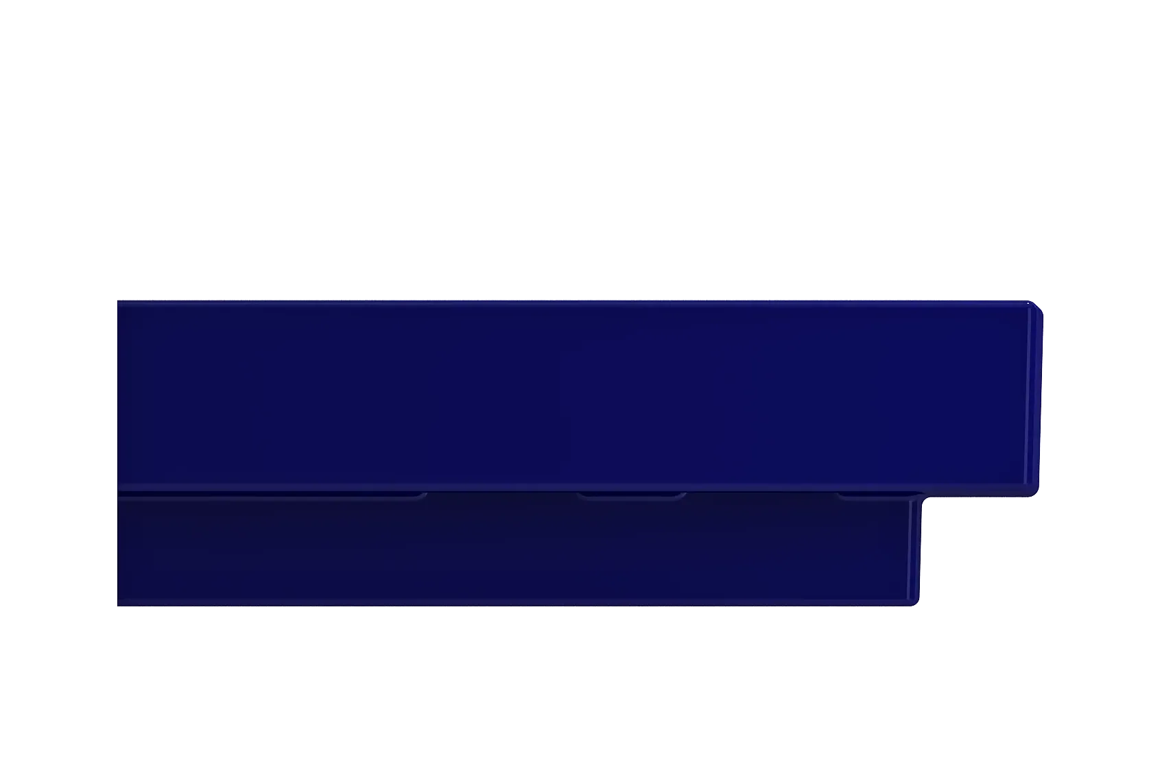 BOCCHI Scala 19" Square Wallmount Fireclay Bathroom Sink, Sapphire Blue, Single Faucet Hole, 1076-010-0126