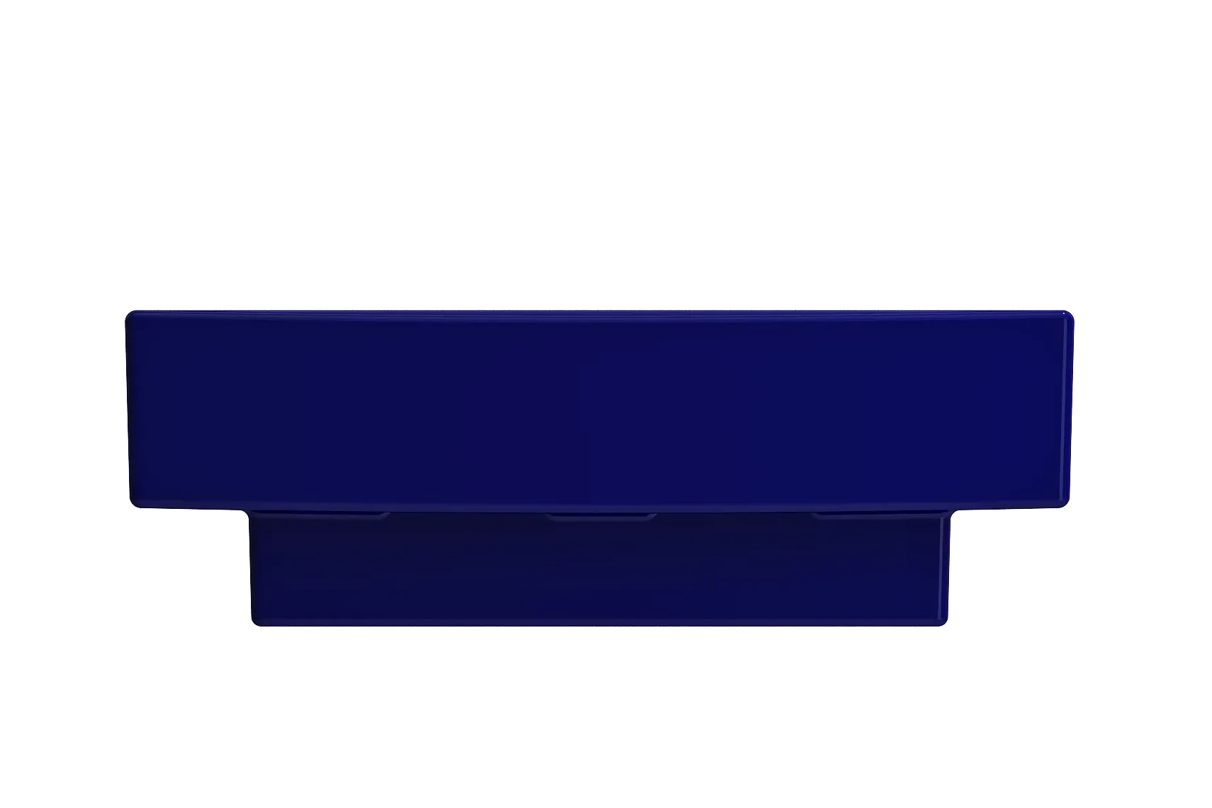 BOCCHI Scala 19" Square Wallmount Fireclay Bathroom Sink, Sapphire Blue, Single Faucet Hole, 1076-010-0126