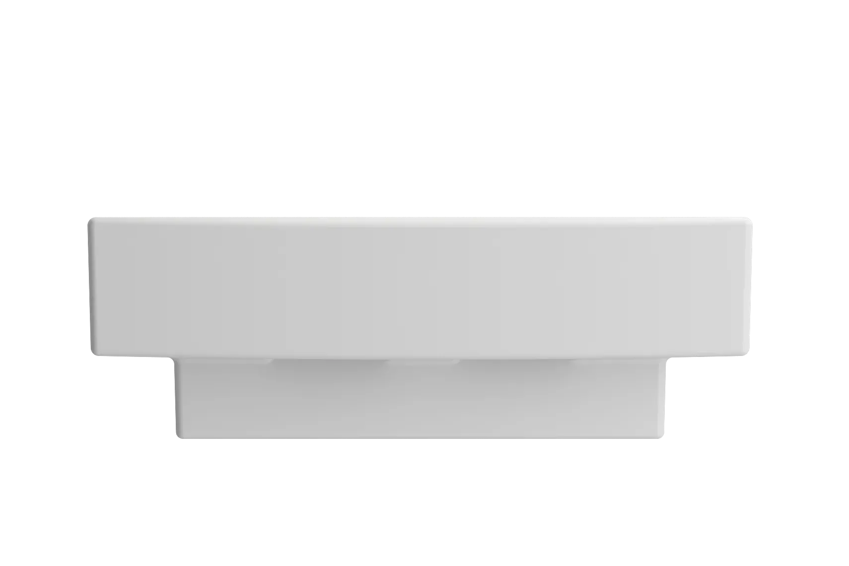 BOCCHI Scala 19" Square Wallmount Fireclay Bathroom Sink, Matte White, Single Faucet Hole, 1076-002-0126