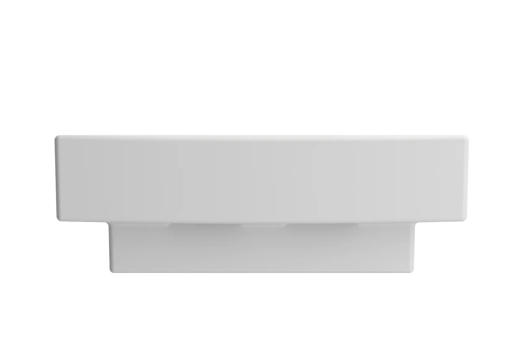 BOCCHI Scala 19" Square Wallmount Fireclay Bathroom Sink, Matte White, Single Faucet Hole, 1076-002-0126