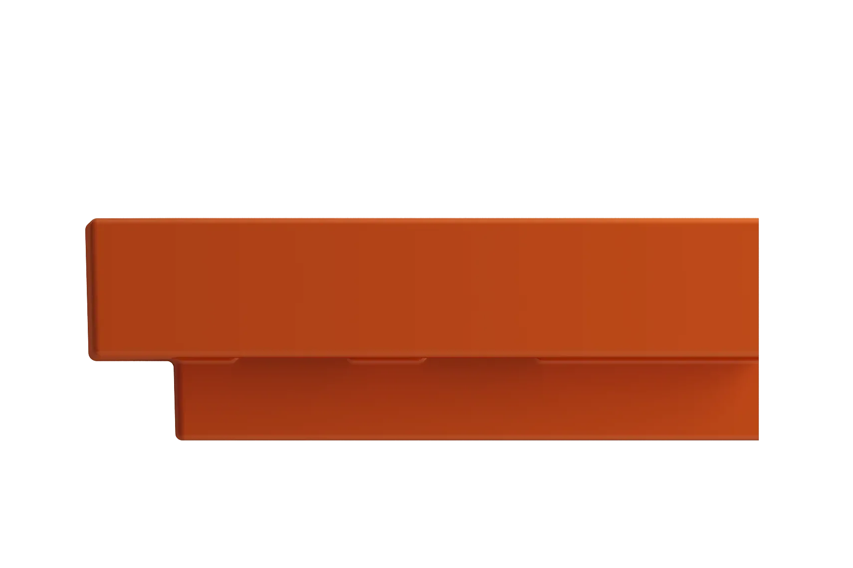 BOCCHI Scala 19" Square Wallmount Fireclay Bathroom Sink, Orange, Single Faucet Hole, 1076-012-0126