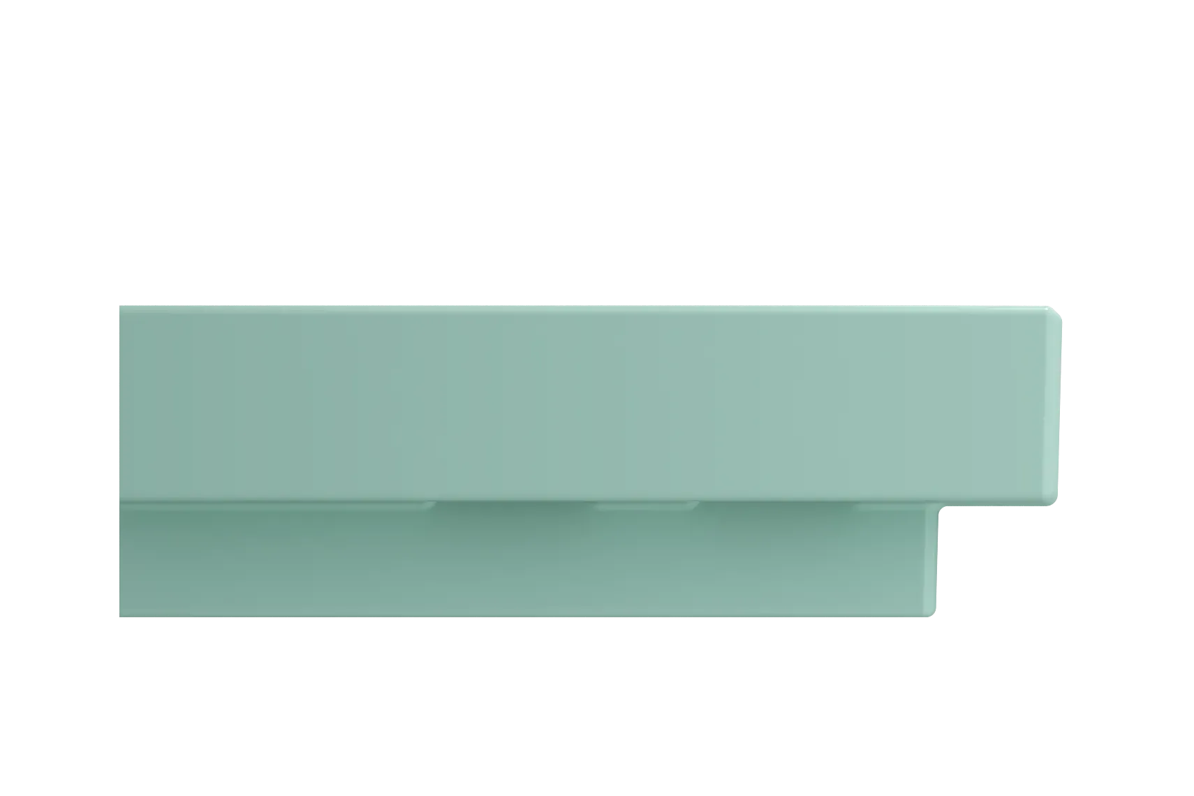 BOCCHI Scala 19" Square Wallmount Fireclay Bathroom Sink, Matte Mint Green, Single Faucet Hole, 1076-033-0126