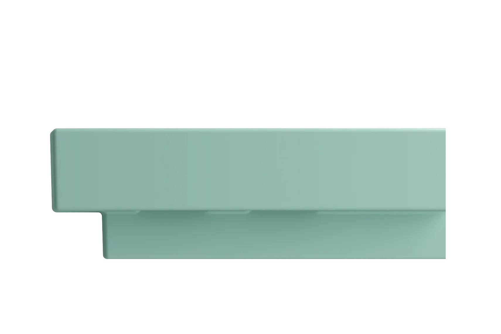 BOCCHI Scala 19" Square Wallmount Fireclay Bathroom Sink, Matte Mint Green, Single Faucet Hole, 1076-033-0126