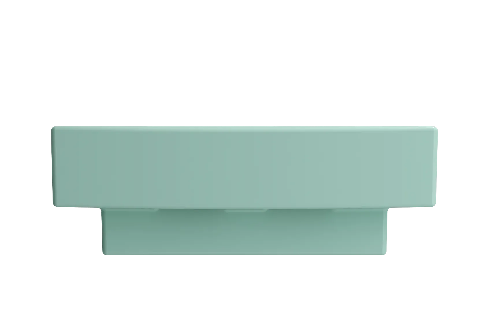 BOCCHI Scala 19" Square Wallmount Fireclay Bathroom Sink, Matte Mint Green, Single Faucet Hole, 1076-033-0126