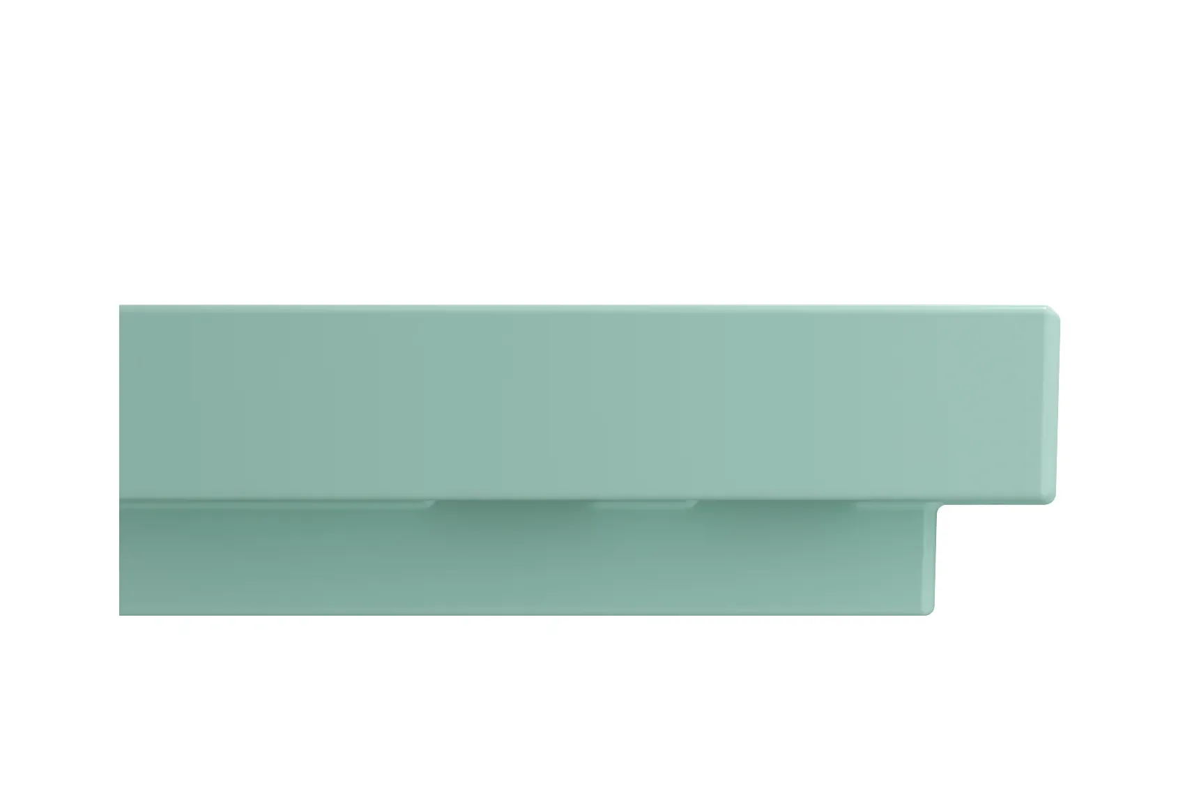 BOCCHI Scala 19" Square Wallmount Fireclay Bathroom Sink, Matte Mint Green, Single Faucet Hole, 1076-033-0126