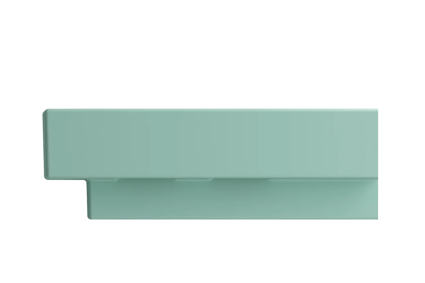 BOCCHI Scala 19" Square Wallmount Fireclay Bathroom Sink, Matte Mint Green, Single Faucet Hole, 1076-033-0126