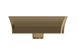 BOCCHI Sottile 24" Rectangle Vessel Fireclay Bathroom Sink, Matte Gold, Single Faucet Hole, 1479-403-0126
