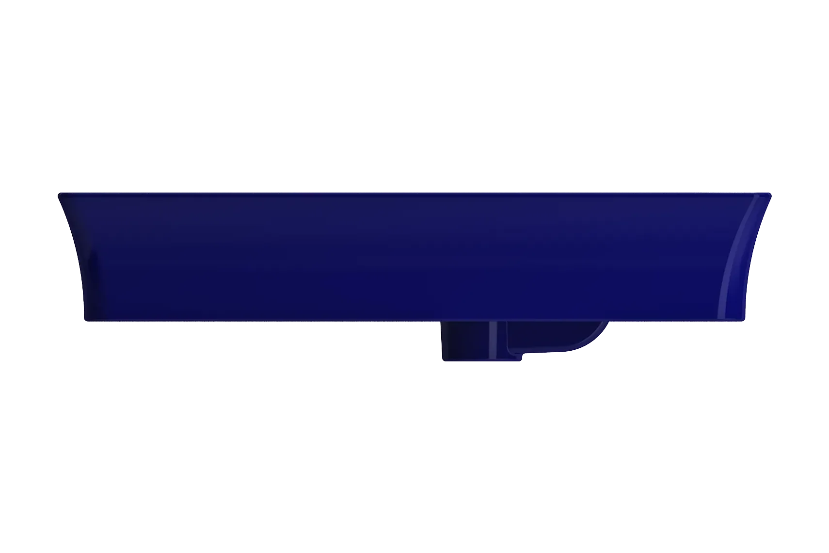 BOCCHI Sottile 24" Rectangle Vessel Fireclay Bathroom Sink, Sapphire Blue, Single Faucet Hole, 1479-010-0126