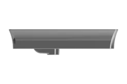 BOCCHI Sottile 24" Rectangle Vessel Fireclay Bathroom Sink, Platinum, Single Faucet Hole, 1479-401-0126