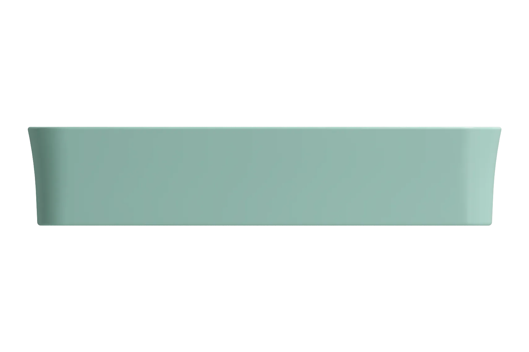 BOCCHI Sottile 22" Rectangle Vessel Fireclay Bathroom Sink, Matte Mint Green, 1476-033-0125