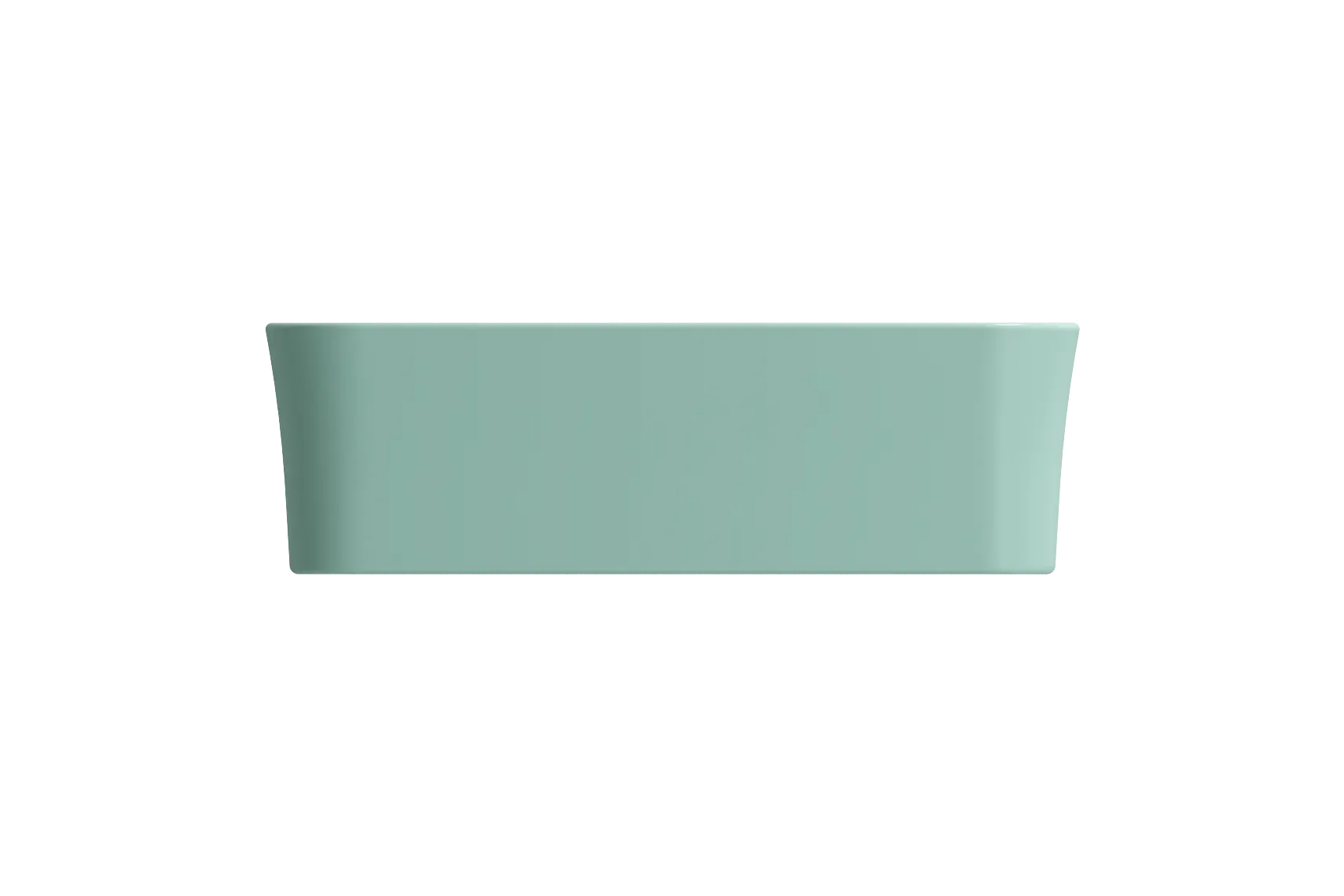 BOCCHI Sottile 22" Rectangle Vessel Fireclay Bathroom Sink, Matte Mint Green, 1476-033-0125