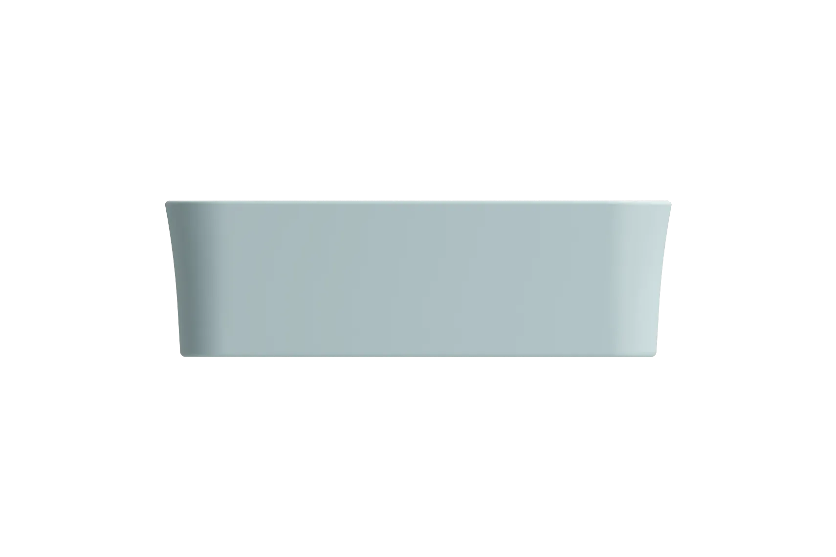 BOCCHI Sottile 22" Rectangle Vessel Fireclay Bathroom Sink, Matte Ice Blue, 1476-029-0125