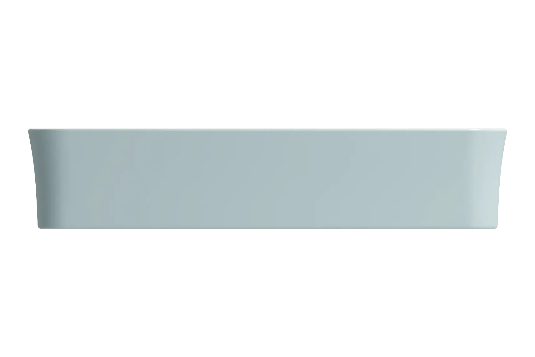 BOCCHI Sottile 22" Rectangle Vessel Fireclay Bathroom Sink, Matte Ice Blue, 1476-029-0125