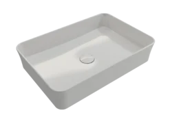 BOCCHI Sottile 22" Rectangle Vessel Fireclay Bathroom Sink, White, 1476-001-0125