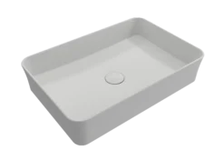 BOCCHI Sottile 22" Rectangle Vessel Fireclay Bathroom Sink, Matte White, 1476-002-0125