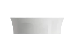BOCCHI Sottile 15" Round Vessel Fireclay Bathroom Sink, White, 1478-001-0125