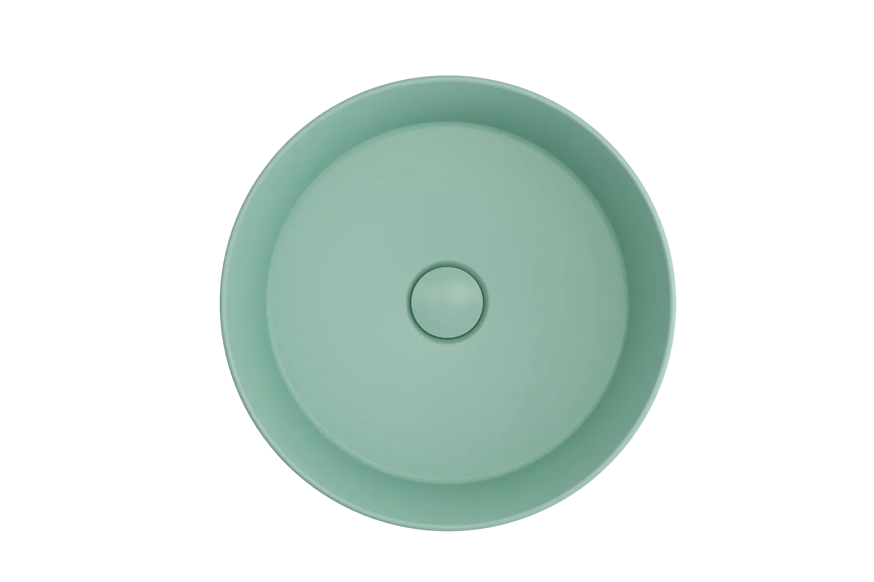 BOCCHI Sottile 15" Round Vessel Fireclay Bathroom Sink, Matte Mint Green, 1478-033-0125