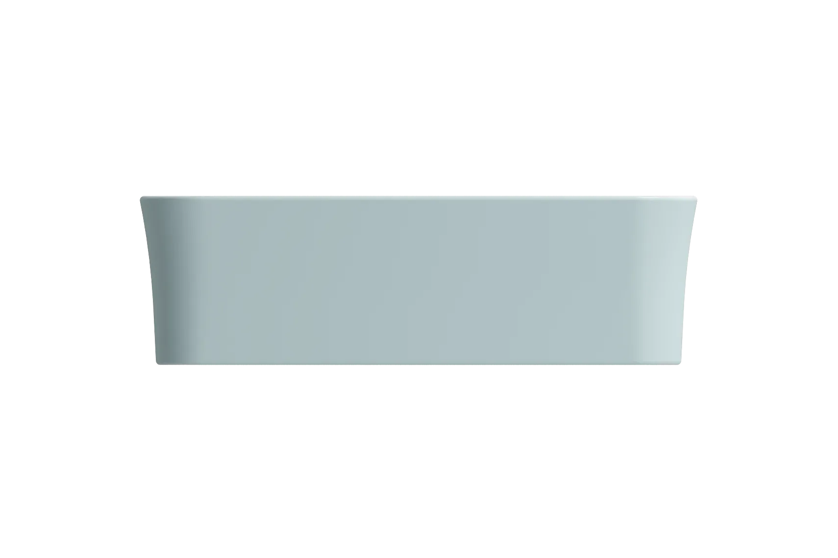 BOCCHI Sottile 15" Square Vessel Fireclay Bathroom Sink, Matte Ice Blue, 1477-029-0125
