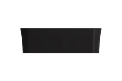 BOCCHI Sottile 15" Square Vessel Fireclay Bathroom Sink, Matte Black, 1477-004-0125