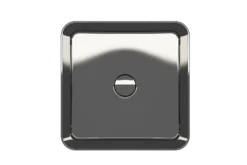 BOCCHI Sottile 15" Square Vessel Fireclay Bathroom Sink, Platinum, 1477-401-0125