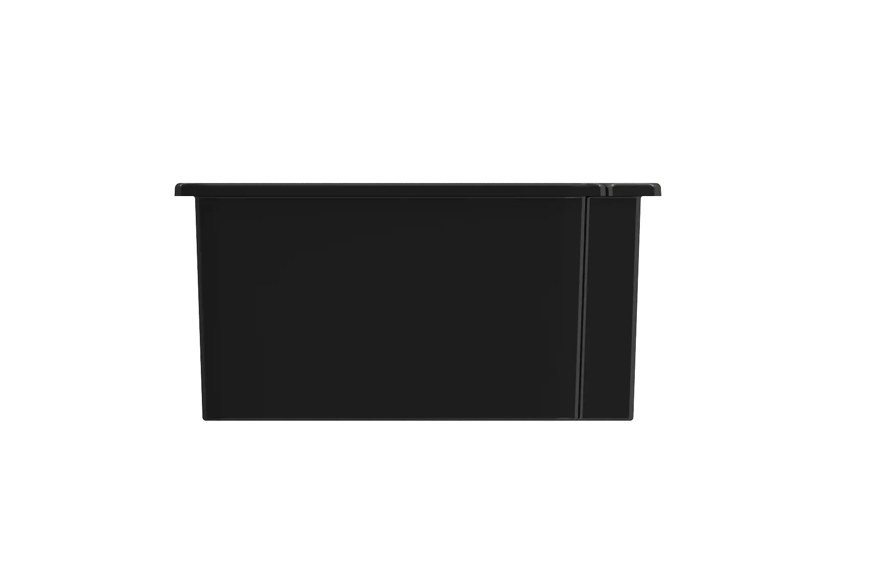 BOCCHI Sotto 33" Dual Mount Fireclay Kitchen Sink with Accessories, 60/40 Double Bowl, Black, 1506-005-0120