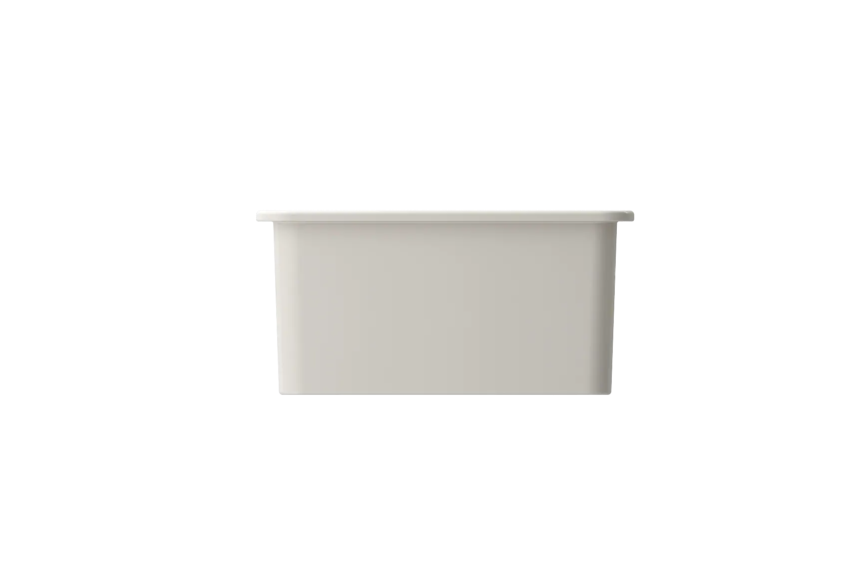 BOCCHI Sotto 27" Fireclay Dual Mount Single Bowl Kitchen Sink, Biscuit, 1360-014-0120
