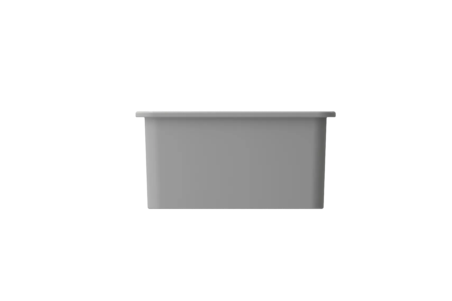BOCCHI Sotto 32" Fireclay Undermount Single Bowl Kitchen Sink, Matte Gray, 1362-006-0120
