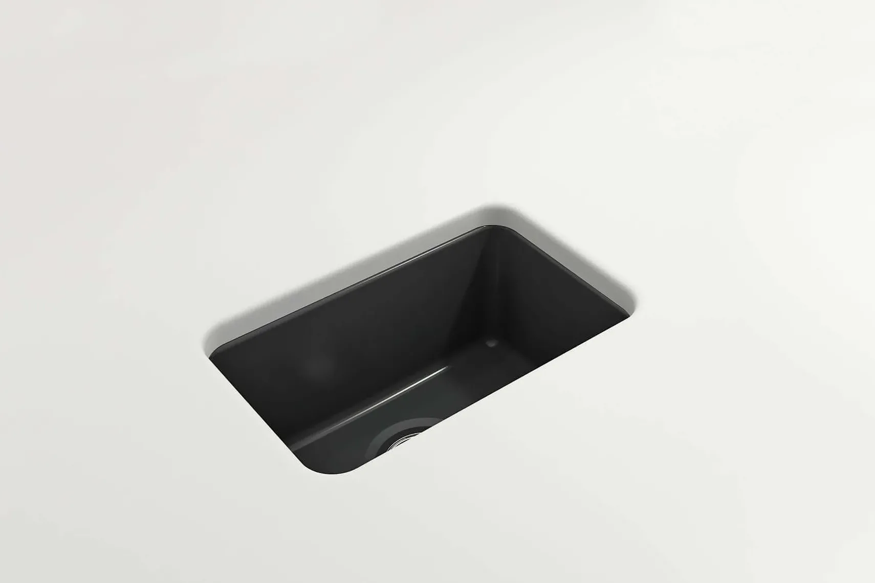 BOCCHI Sotto 12" Fireclay Undermount Single Bowl Bar Sink with Strainer, Matte Dark Gray, 1358-020-0120