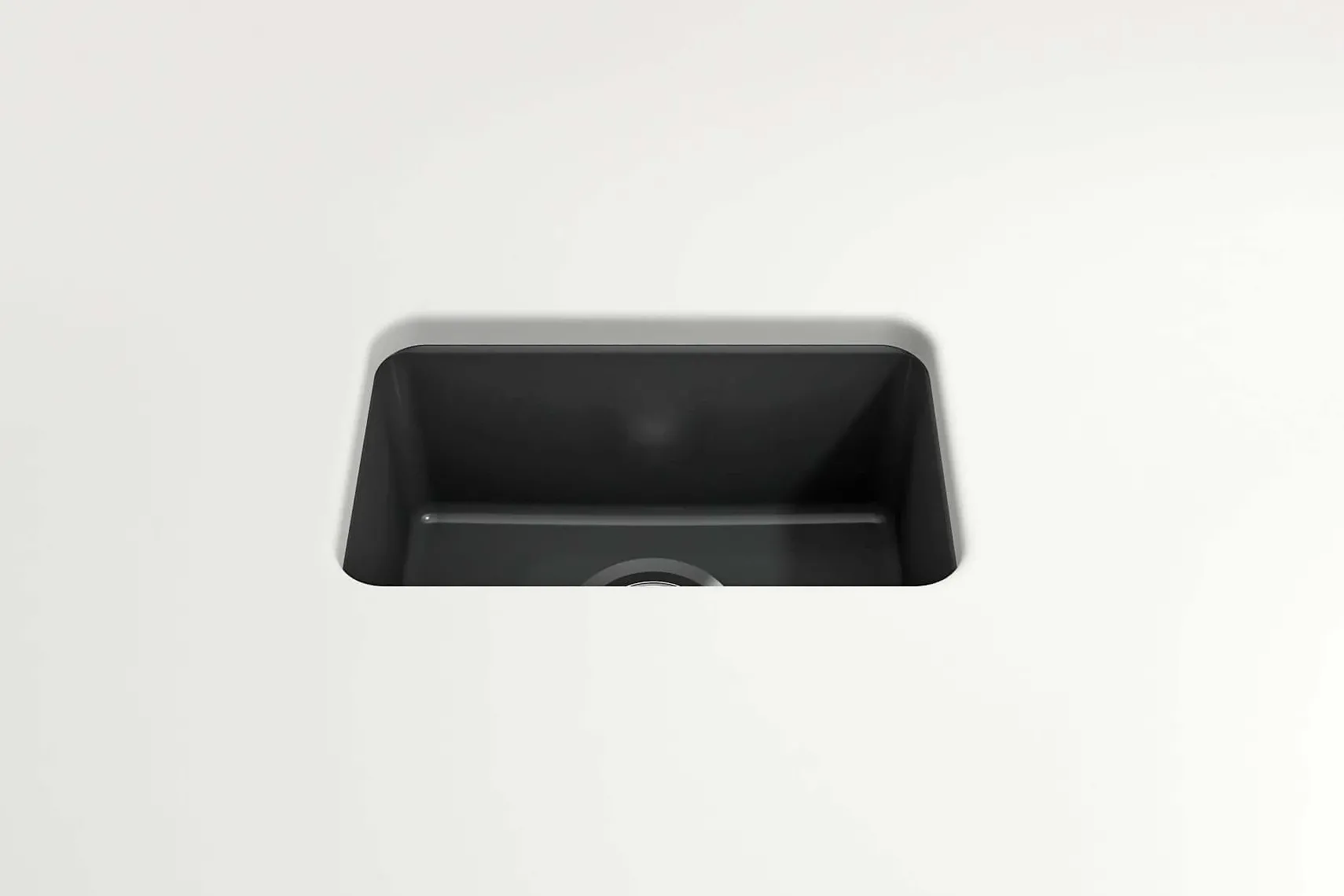 BOCCHI Sotto 12" Fireclay Undermount Single Bowl Bar Sink with Strainer, Matte Dark Gray, 1358-020-0120