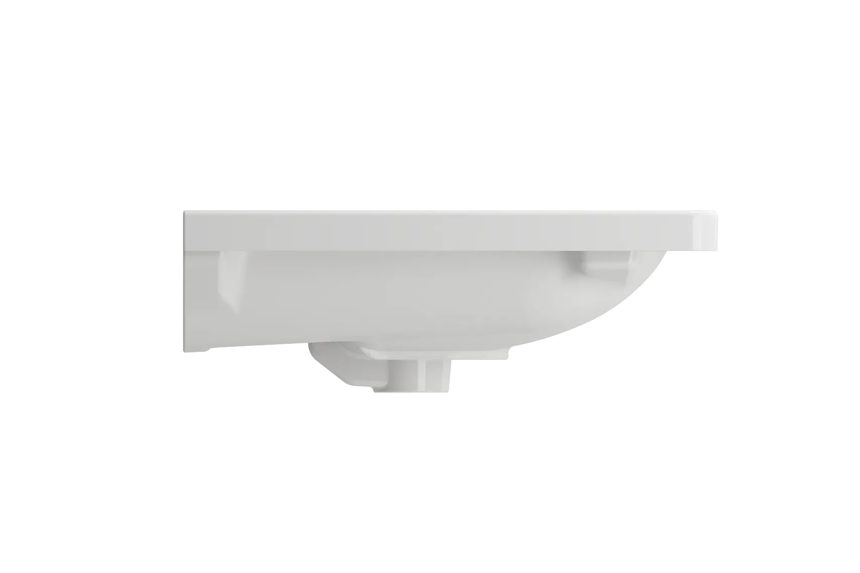 BOCCHI Taormina 34" Rectangle Wallmount Fireclay Bathroom Sink, White, Single Faucet Hole, 1008-001-0126