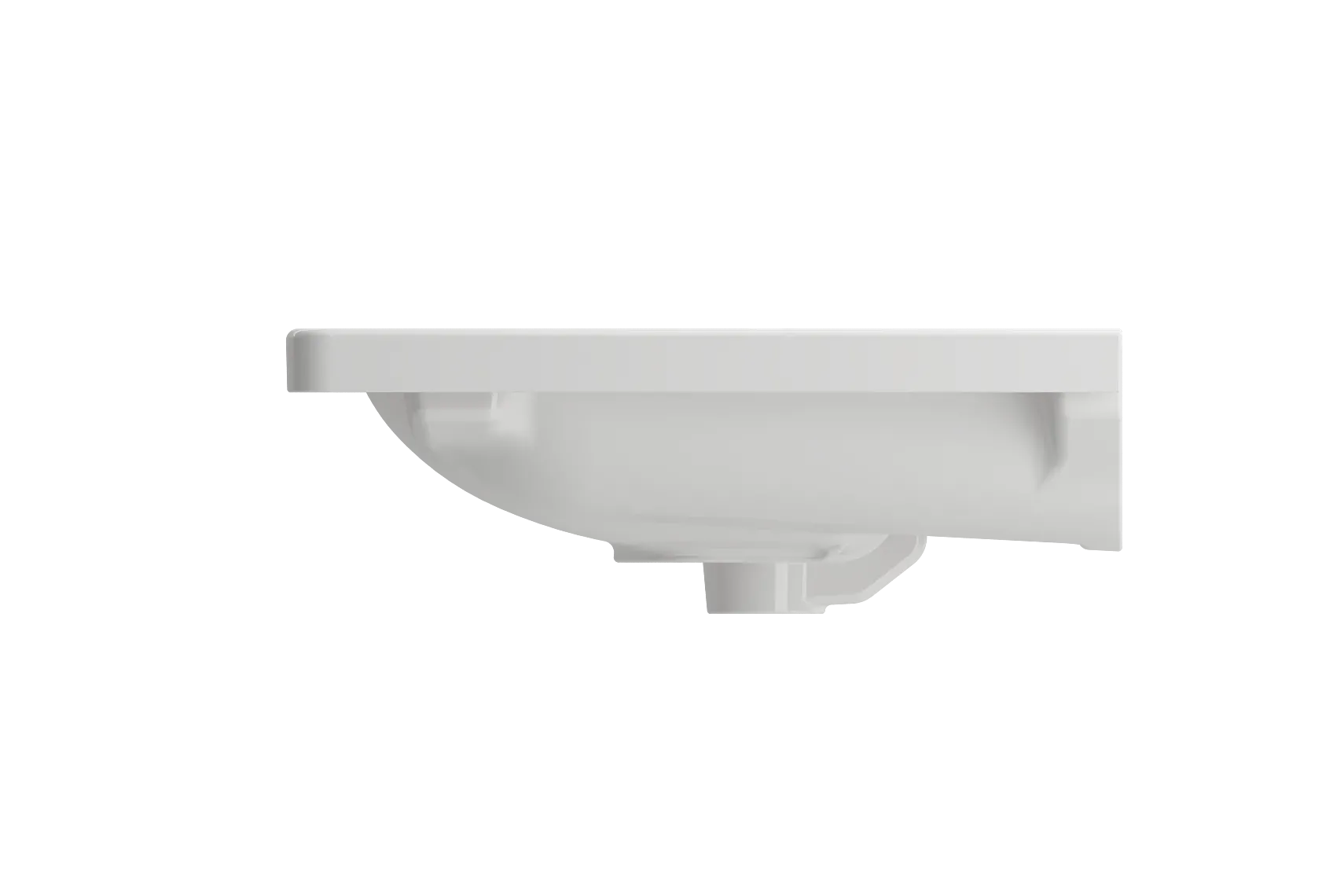 BOCCHI Taormina 34" Rectangle Wallmount Fireclay Bathroom Sink, White, Single Faucet Hole, 1008-001-0126