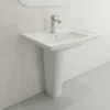 BOCCHI Taormina 26" Rectangle Wallmount Fireclay Bathroom Sink, Matte White, Single Faucet Hole, 1007-002-0126