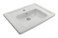 BOCCHI Taormina 26" Rectangle Wallmount Fireclay Bathroom Sink, Matte White, Single Faucet Hole, 1007-002-0126