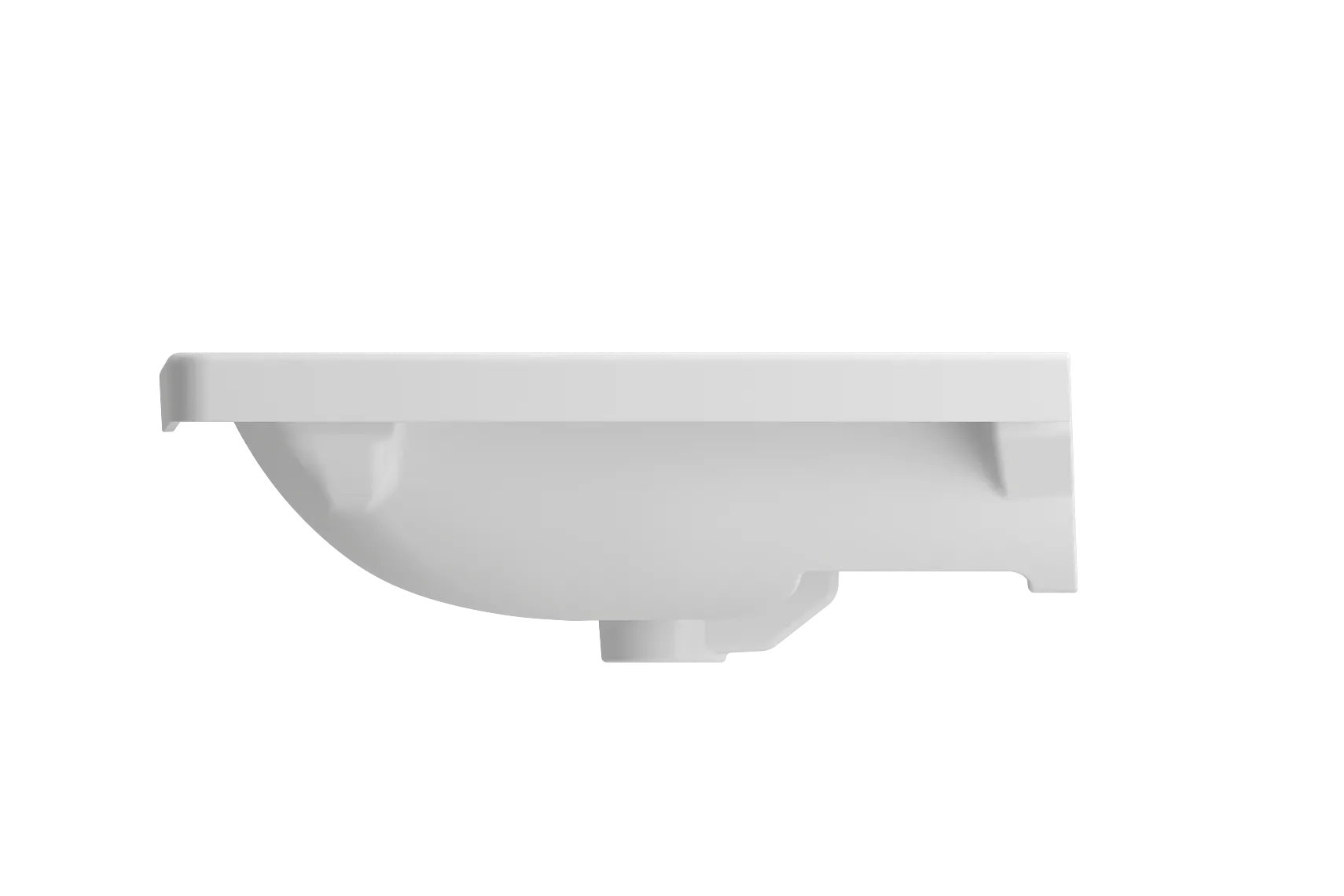 BOCCHI Taormina 26" Rectangle Wallmount Fireclay Bathroom Sink, Matte White, Single Faucet Hole, 1007-002-0126